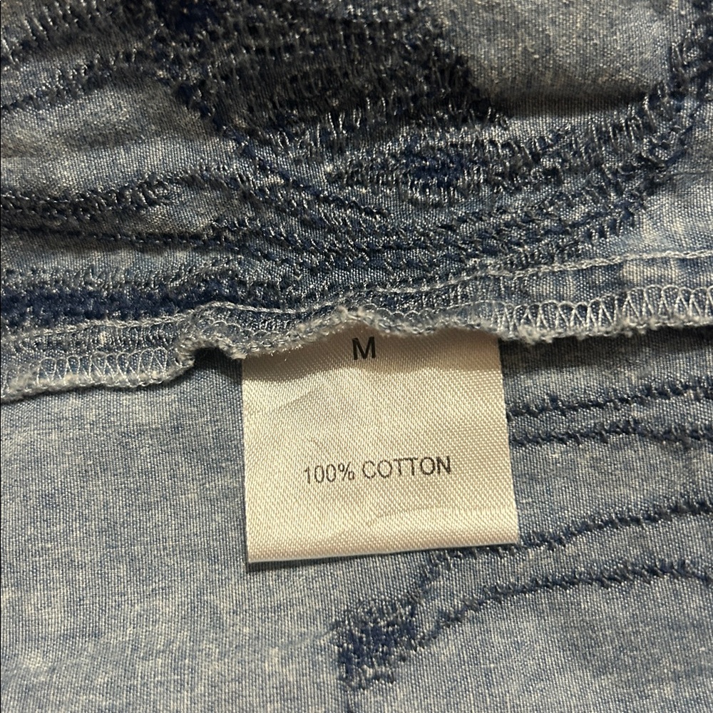 Jane+Delancey Blue Denim Shirt with Embroidered Horse Print Cotton M NWT - Picture 7 of 7